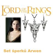 Set Pán prstenů Arwenina večernice - náušnice a náhrdelník Arwen Evenstar Lord of the Rings