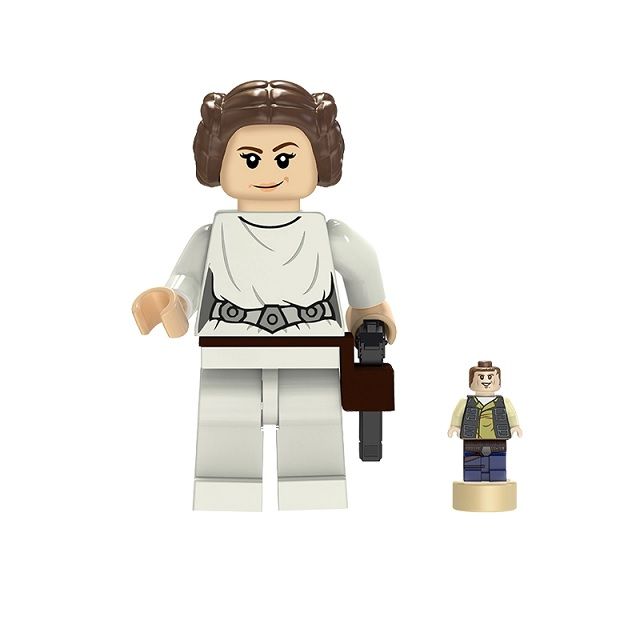 Star Wars Blocks Lego figurka s miniaturou - Leia a Han Solo BBLOCKS