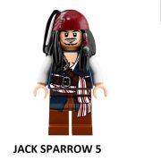 Piráti z Karibiku Blocks Bricks figurka - Jack Sparrow 5 BBLOCKS