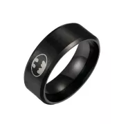 ocelový prsten Batman Logo - černý | Velikost 6, Velikost 7, Velikost 8, Velikost 9, Velikost 10, Velikost 11