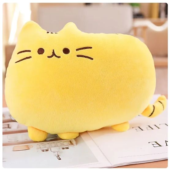 polštář Pusheen kočička - plyšák 25 cm - žlutá