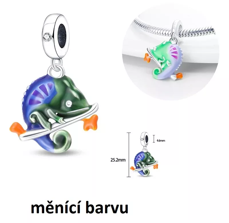 přívěsek chameleon měnící barvu Missore