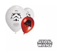 balónky Star Wars 8 ks - bílé a červené