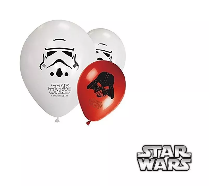 balónky Star Wars 8 ks - bílé a červené