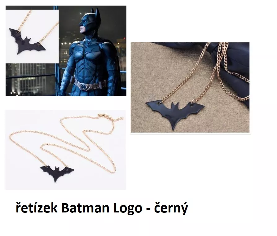 DC Comics řetízek Batman logo černý
