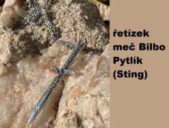 Hobit (The Hobbit) řetízek meč Bilbo Pytlík (Sting)