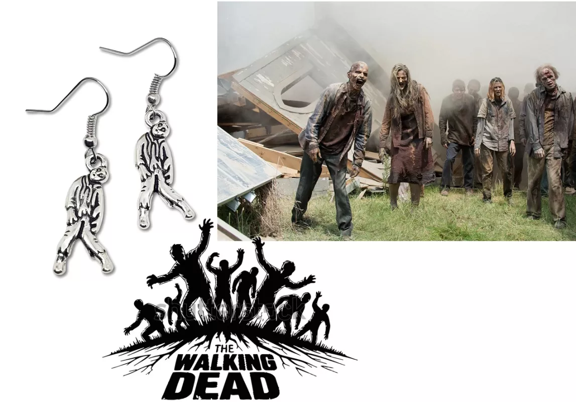 náušnice The Walking Dead (Živí mrtví) Zombie SBR
