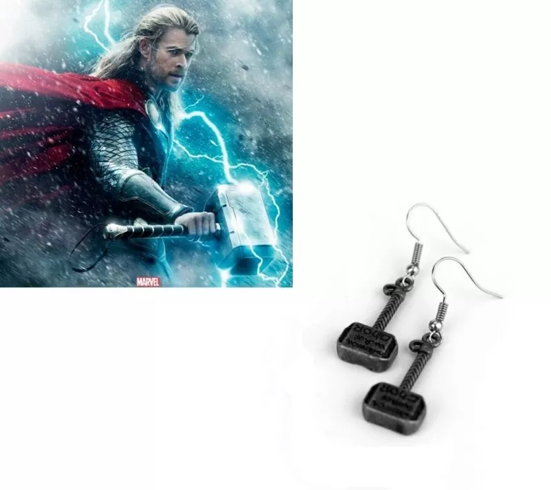 náušnice Thorovo kladivo (Mjolnir) SBR
