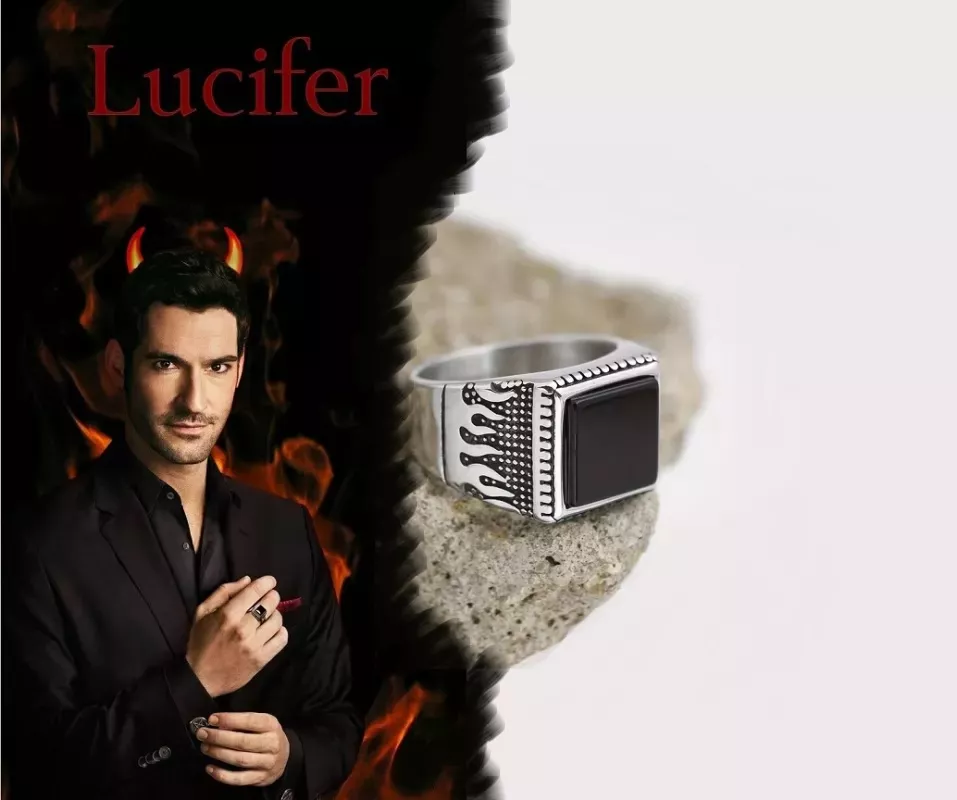 ocelový prsten Lucifer Morningstar