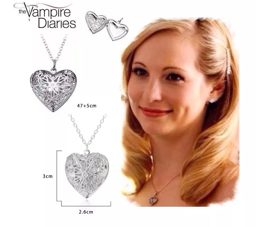 otevírací medailonek Upíří deníky Caroline Forbes