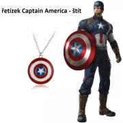 řetízek Kapitán Amerika Štít | tmavý, světlý