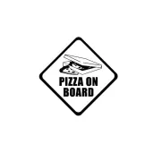 samolepka na auto PIZZA | výseč zlatá