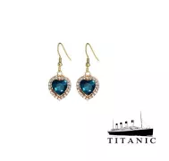 visací náušnice Titanic Srdce oceánu zlaté