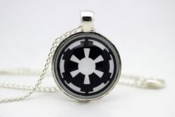 řetízek Star Wars Galaktické Imperium symbol  | černý, stříbrný