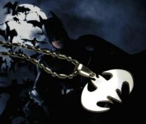 ocelový náhrdelník Batman Logo | šňůrka