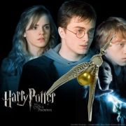 náušnice Zlatonka Harry Potter